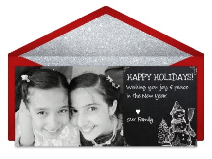 Chalkboard photo card design
