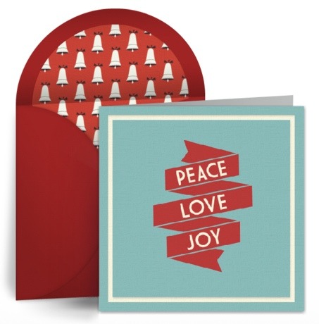 Modern Retro holiday card design