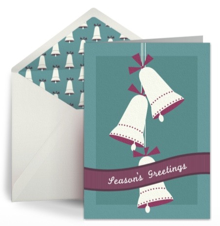 Free modern retro holiday card design