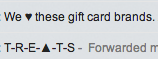 symbols in Punchbowl's email marketing 