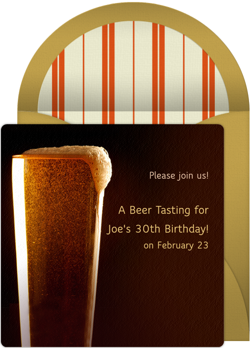 beer tasting party invitation 