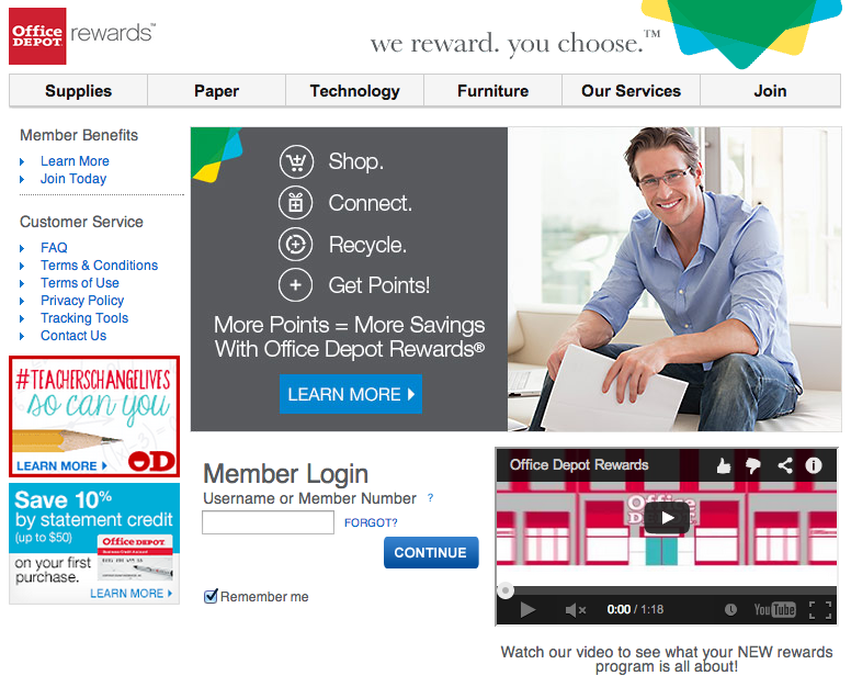 office depot rewards program