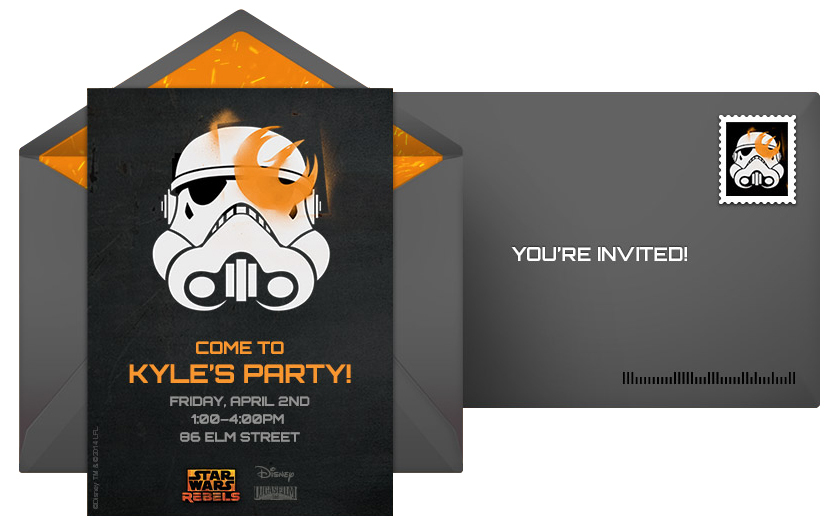 disney star wars rebels free online invitation