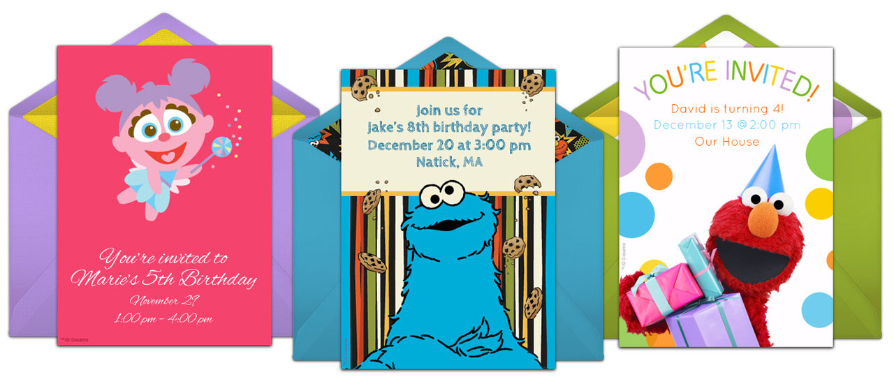 Free Sesame Street Online Invitations