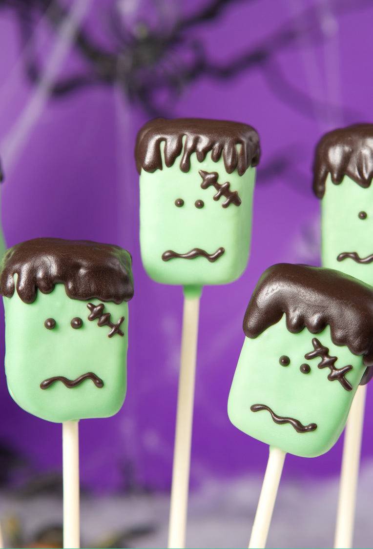 Fantastic Frankenstein cake pops for Halloween.