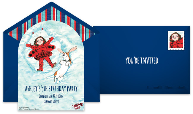 Free Ladybug Girl Invitations