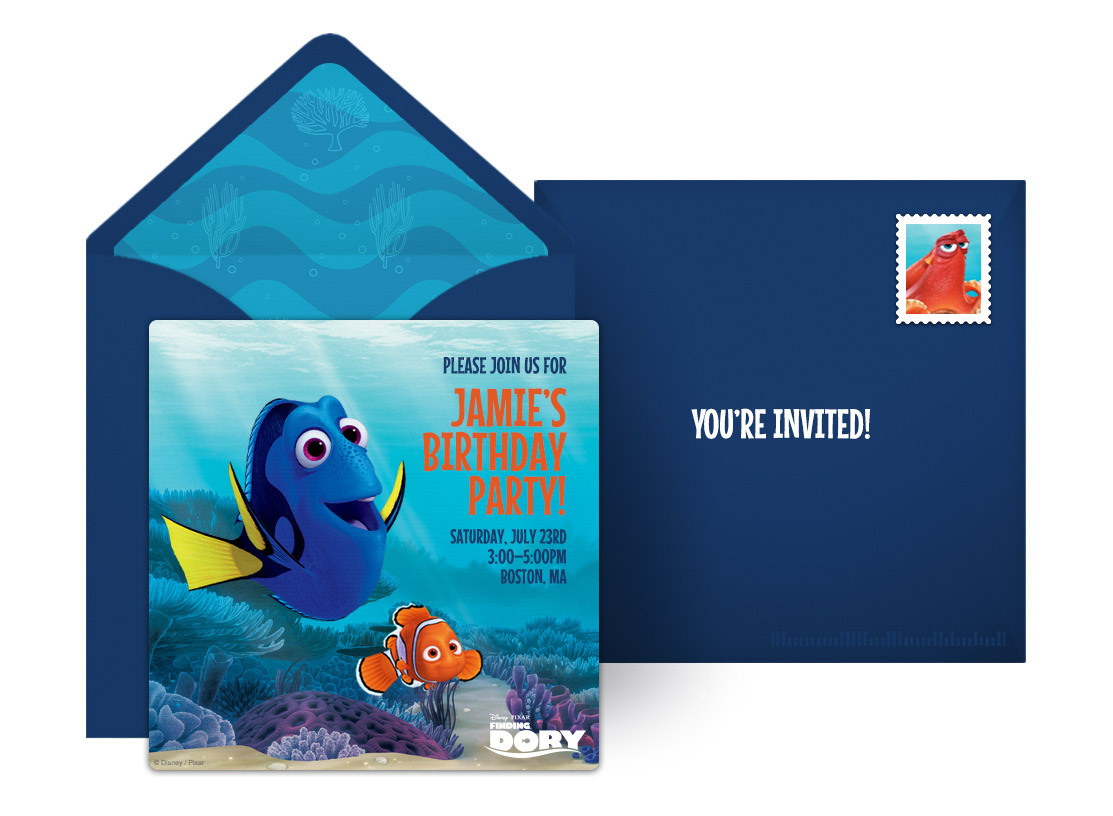 Finding Dory Online Invitation