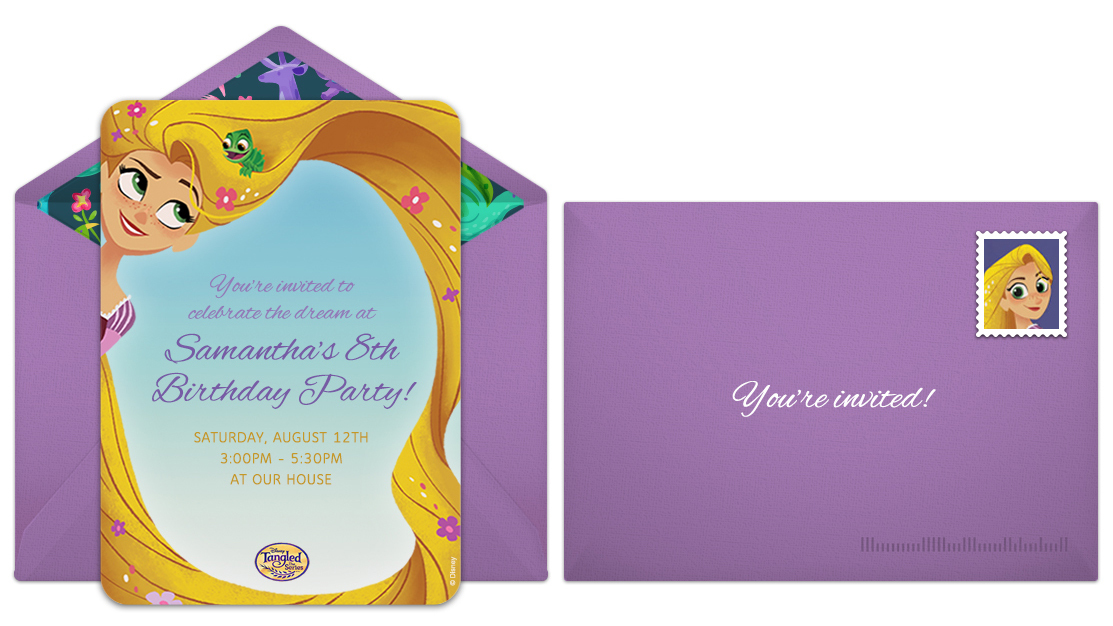 Free Tangled Online Invitations